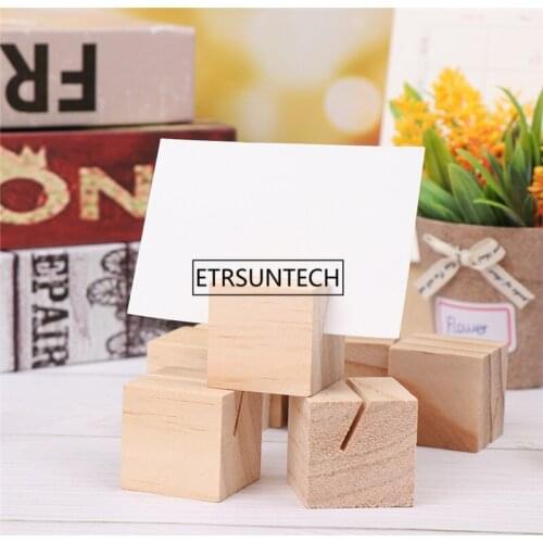 300pcs Natural Wood Notes Clips Photo Holder Clamps Stand Desk Table Numbers Holder Decor Party Wedding Supplies