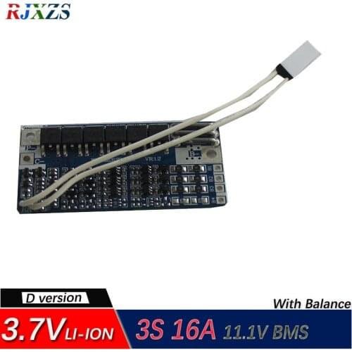 3S 16A lipo lithium Polymer BMS/PCM/PCB battery protection board for 3 Packs 18650 Li-ion Battery Cell w/ Balance w/Temperature