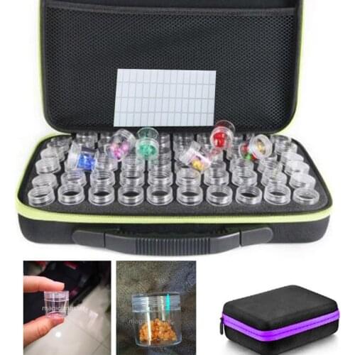 60 Slots Diamond Painting Accessories Diamond Embroidery Bead Storage Bottle Multi-function Handbag Tools Kits for drill pill