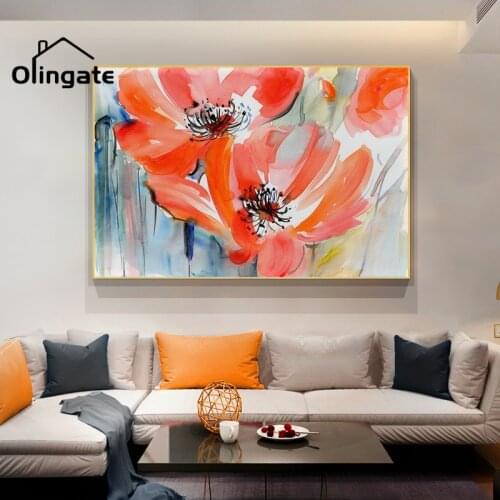 Abstract Floral Flower Wall Poster Modern Minimalist Plants Picture Print One Piece Canvas Posters Home Decor for Living Room