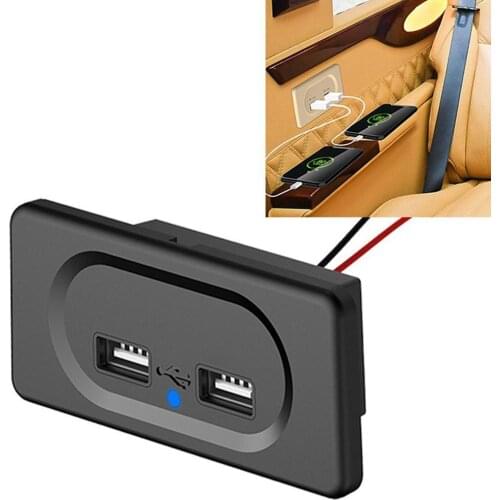 Car Charger Dual Usb Charger Socket 4.8A 3.1A 12v For Motorcycle Auto Truck Atv Boat Car Rv Bus 2.1A 2.4A Power Adapter Outlet