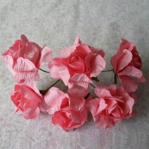 3CM artificial handmade mulberry paper rolled roses bouquet diy craft scrapbooking accessories&decoration for garland&favor box