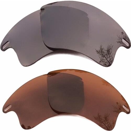 Black & Brown Polarized Replacement Lenses for Fast Jacket XL Frame 100% UVA & UVB