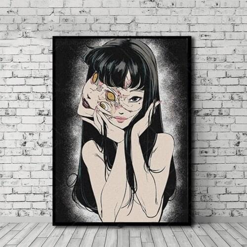 Junji Ito Tomie Horror Manga Canvas Painting Decor Wall Art Pictures Bedroom Study Home Living Room Decoration Prints Poster