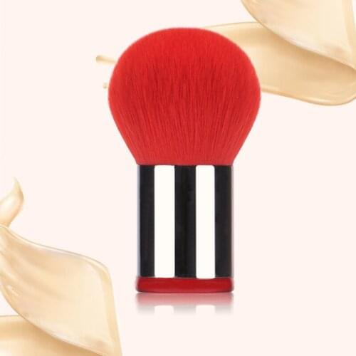 Makeup Foundation Blusher Setting Loose Powder Brush High Quality Red Synthetic Hair 2021New Big Powder Brush Makeup Tool MUF124