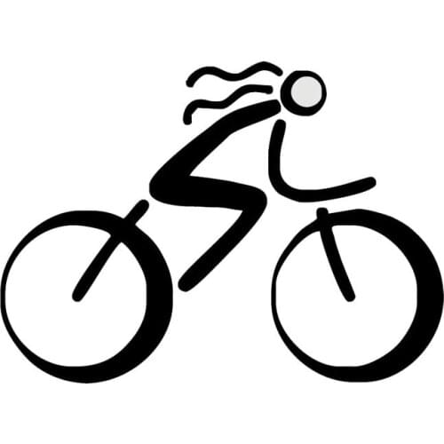 Beautiful Lifelike Car Sticker Creative Car Modeling Bicycle Sports Cartoon Car Sticker Car Decorative Cover Scratch Black/White