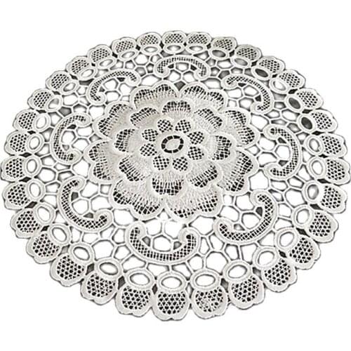 Hot embroidery table mat coffee table mat coaster lace coffee mat tablecloth Christmas party birthday wedding decoration