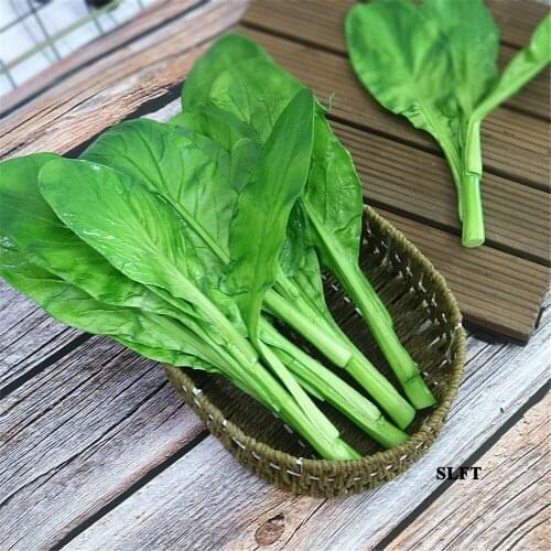 Kitchen supermarket store shop decoration Faux simulation fake artificial green vegetables pakchoi Chinese flowering cabbage