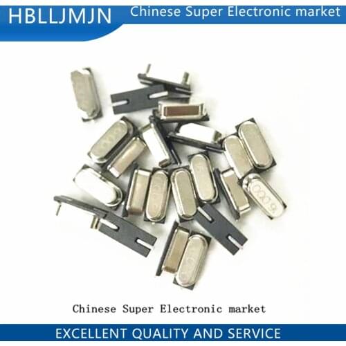 100PCS smd hc-49s 16.000mhz 16MHz HC49S 16M 20ppm 20pF quartz resonator crystal