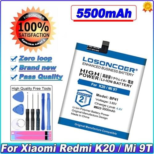 LOSONCOER Xiaomi Redmi K20 Phone Batteries