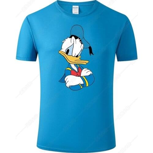 Fashion Donald Duck Mens T Shirt Cotton Short Sleeve Funny Hipster Print T-shirts Cool Unisex Tee Harajuku Tops J102