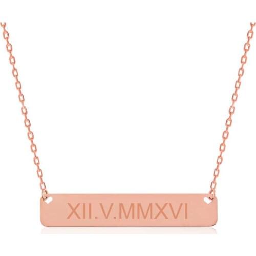 Customized With Rome Number Date ,Necklace ,Silver ,Fast Shipping, Hundreds of Kinds of Silver Necklaces