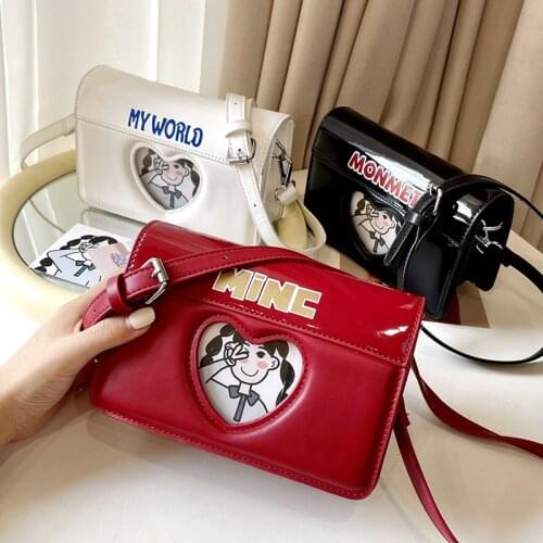 Solid Color Classical PU Leather Flap Cute Girl Crossbody Bags for Women 2021 Travel Handbag and Purses Shoulder Simple Designer
