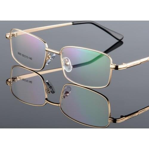 Glasses Frame Titanium Alloy Metal Square Eyeglasses Men Myopia Prescription Full-frame Optical Frames Eyewear