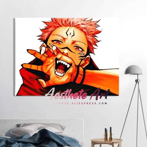 Sukuna Jujutsu Kaisen Anime Home Decor Canvas Posters Prints Decoration Art Wall Pictures Living Room Painting