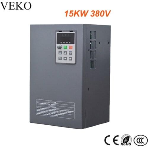 15KW 380V 3Phase Input 32A Frequency Inverter Triphase 3 Phase Output VFD Frequency Converter Motor Speed Controller 50/60Hz