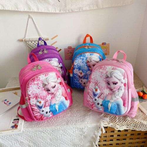 Disney Brand Schoolbag For Girls Frozen Elsa Anna Princess Backpack Cute Baby Kindergarten Schoolbag Sophia Girls Lovely Bag