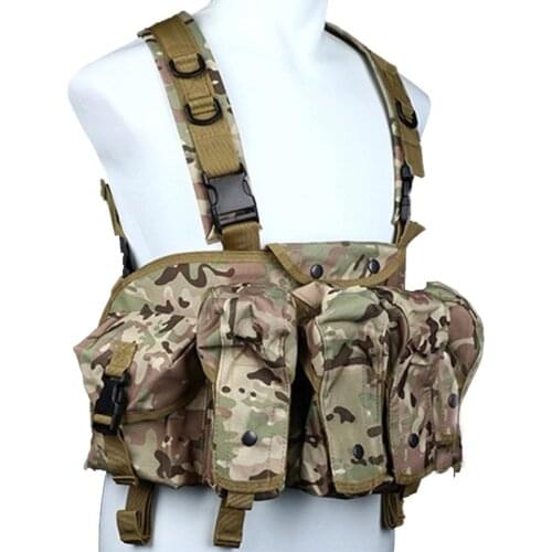 Tactical Airsoft Ammo Chest Rig Vest AK Rifle Mag Ammo Carrier Combat Tactical Military Vest