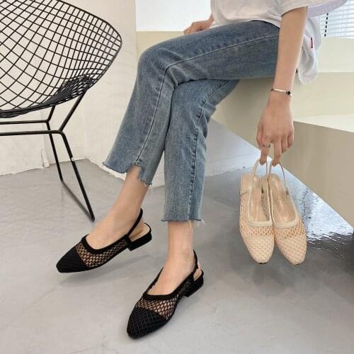 Fashion New Breathable Mesh Pumps Women Pointed Toe Slingbacks Party Dress Sandals Ladies Shoe Shoe for Women Mary Janes
