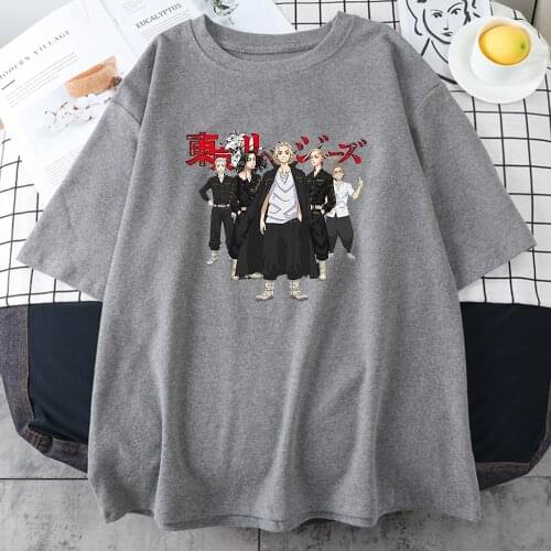 Cartoon Tokyo Revengers Characters Woman Tshirt Summer Oversized Tops Casual Fashion Tees Shirts Retro Funny Womans T-shirt