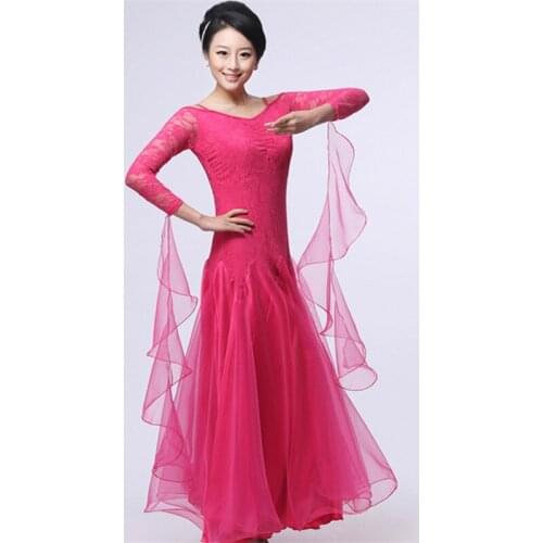 2017 luxury new modern dance dress dress national standard big skirt practice skirt adult waltz
