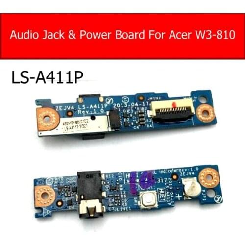 Audio Jack & Power Button Flex Cable For ACER W3 LS-A411P Audio Control Side Key Switch Button Board Replacement Repair Parts