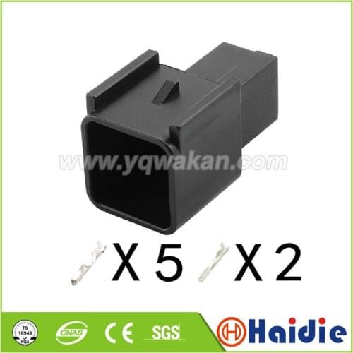 2sets 7pin Auto plastic houing plug wiring cable electric unsealed plug connector