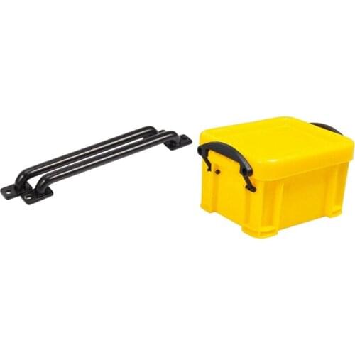 2PC Metal Body Shell Handrail for 1/10 TRX-4 TRX4 Axial SCX10 90046 D90 D110,75mm & 1PCS Plastic Scale Storage Box Tool