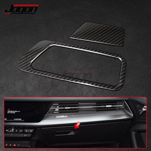 2pcs S.Steel Interior Passenger Side Console Glove Box Switch Cover Trim For Audi A3 8Y 2020 2021 Interior Moldings Accessories