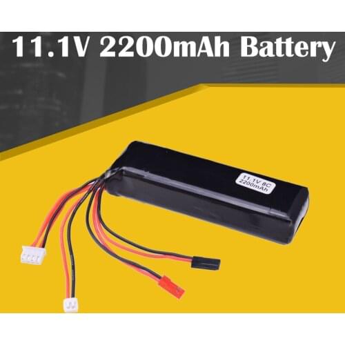11.1V 2200mAh 8C 3S Lipo Battery JST JR Futaba Plug Rechargeable For RC Drone Helicopter Quadcopter Transmitter Parts