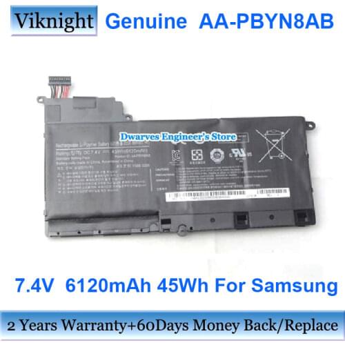 7.4V AA-PBYN8AB Battery for Samsung 530U 530U4C 535U4C 535U4C-S02 Laptop Battery AA-PLYN8AB BA43-00339A NP530U4B 6120mAh 45Wh