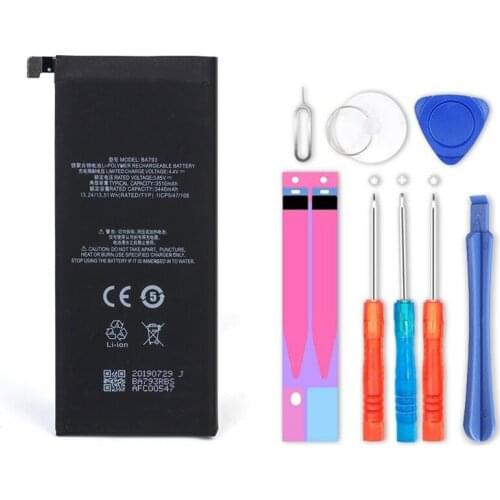 2PCS/3400mAh BA793 Battery For Meizu Pro 7 Plus BA793 M793Q M793M M793H Phone Batteries+Tools
