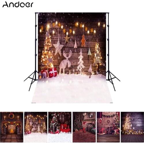 Andoer 1.5*2 meters /5*7 feet Photo Background Christmas Holiday Photo Studio Foldable Photography Backdrop 6 Models for Option