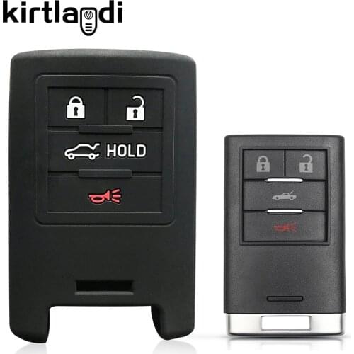 4 Buttons Smart Remote Key Case Shell Cover for Cadillac SRX SLS CTS XTS DTS Corvette C7 2008-2013 Holder Keychain Fob Protector