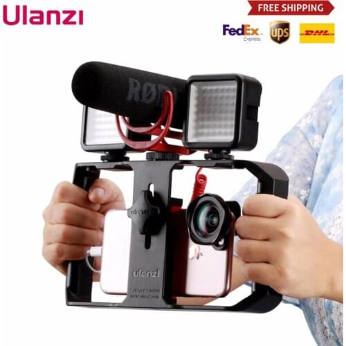 Ulanzi U-Rig Pro Smartphone Video Rig w 3 Shoe Mounts Filmmaking Case Handheld Phone Video Stabilizer Grip Tripod Mount Stand