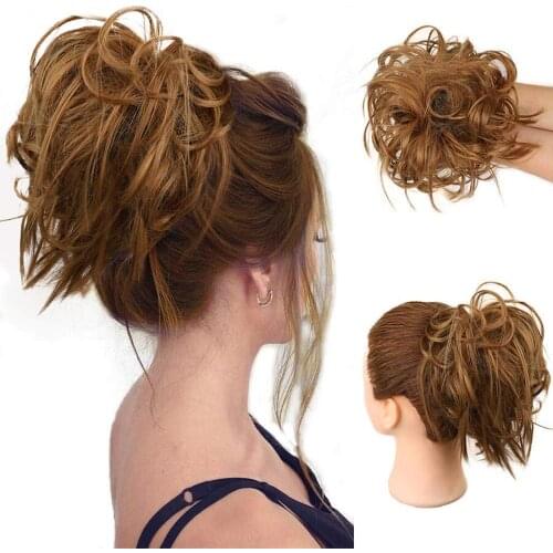 Elastic Band Made of Hair Ponytail Hair Extensions Synthetic Short False Pigtail Women Hairpiece Pony Tail