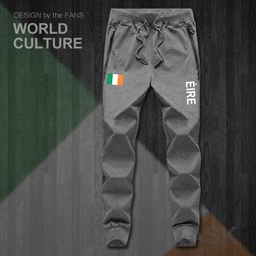 Ireland The Irish Eire IE mens pants joggers jumpsuit sweatpants track sweat fitness fleece tactical casual nation country NEW