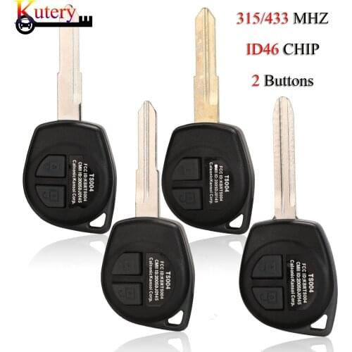 Kutery Remote Car Key For Suzuki Swift Grand SX4 Liana Aerio Vitara 315/433MHZ ID46 Chip 2 Buttons key With Different Key Blade