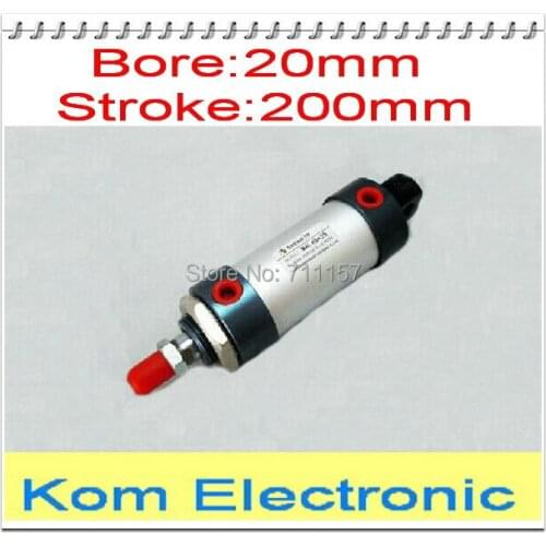 MAL 20* 200 Bore 20mm Stroke 200mm Aluminium Alloy Mini Cylinder 1/8" Port 20-200 Double Action Single Rod