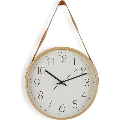 Wall Clock Wood Polyskin (4,5 x 53 x 31 cm)