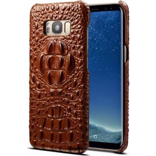Genuine leather 3Drelief crocodile pattern phone back cover for Samsung Galaxy S8 S8plus luxury high quality phone case