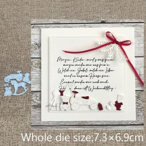 New Design Craft Metal stencil mold Cutting Dies baby toy horse decoration scrapbook die cuts Album Paper Card Craft Embossing