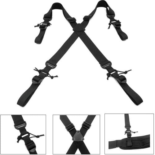 X-Back Suspenders Tactical Military Duty Belt Harness Strap Back Airsoft Gun Sling Adapter for Outdoor Accessories