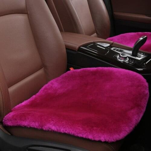 Luxury Universal Wool Car Seat Covers for Women Girls Pink Automobile Interior Decoration Accessories for Bmw E30 Peugeot 206