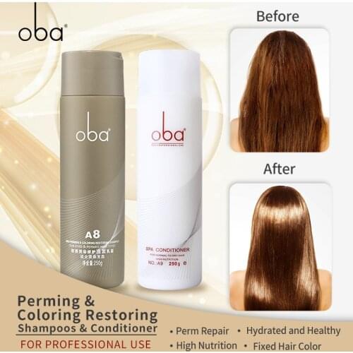 Oba Salon Perm Repair Shampoo & Conditioner Sets Dyeing Damage Hair Care Gloss intense nourishing best Shampoo Quality Produc