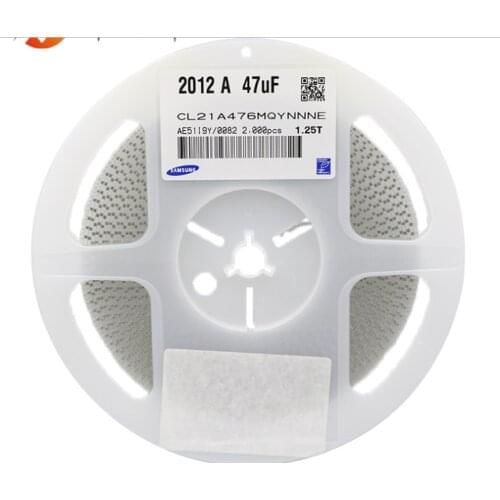 SMD capacitor 0805 47UF 6.3V10V X5R 20% CL21A476MQYNNNE CL32B106KAJNNNE SMD capacitor 1210 106K 25V 10uf 3225 package spot la