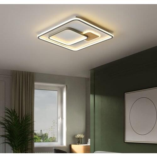 Nordic Modern White&Gray Log Led Ceiling Lamp for Living Room Minimalist Iron Round Ceiling Lamp for Master Bedroom Study