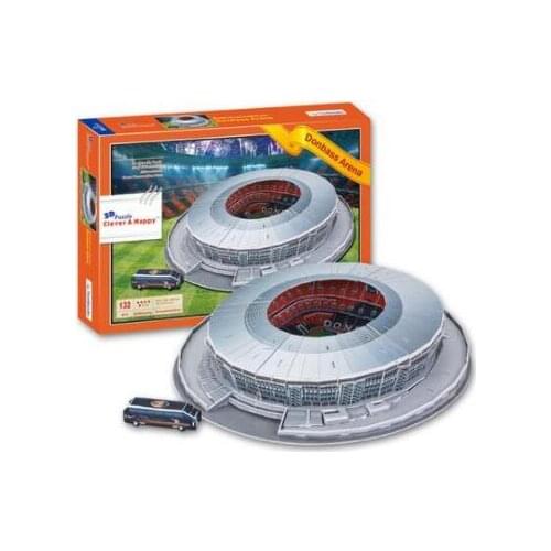 Sport Estadio Donbass Arena Stadium Football 3D Paper DIY Jigsaw 3413 Puzzle Model Educational Toy Kits Children Boy Gift Toy