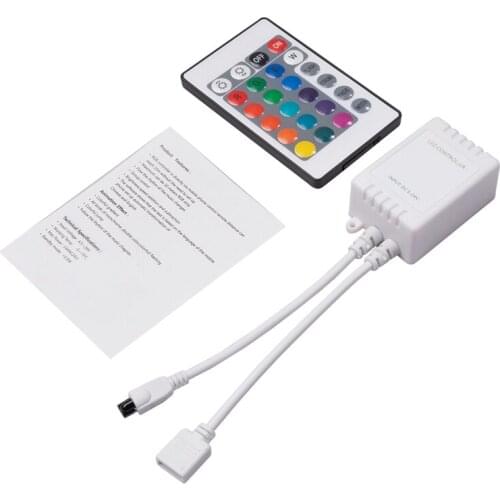 LED Light Controller,with 24 Keys Control for RGB Bluetooth Controller Smart Phone APP and IR Smart Remote Controller
