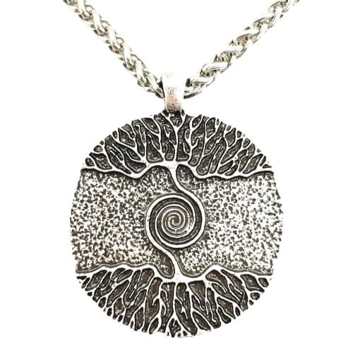WICCA Tree Of Life Yggdrasil World Tree Charm Nordic Talisman Viking Amulet Pagan Pendant Necklace Men Women Jewelery